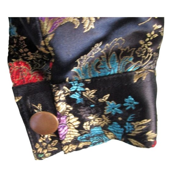 Asian Inspired Jewel Tone Brocade Trucker Style Jacket Spenser Jeremy Lg EUC - Picture 10 of 14